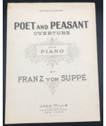 1924 Poet and Peasant Overture for Piano by Franz Von Suppe Sheet Music - £10.59 GBP