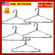 60 Pack Stainless Steel Wire Coat Hanger Strong Clothes Hangers -Free Sh... - £23.34 GBP