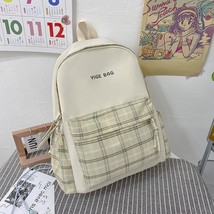 2022 Lattice Fashion Women&#39;s Backpack Canvas Waterproof University Bags For Girl - £15.12 GBP
