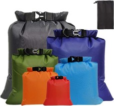 6 Pack Waterproof Dry Bags Lightweight Outdoor Dry Sacks Ultimate Dry Ba... - £29.37 GBP