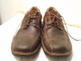 CLARKS ESPACE TWO TONE BROWN LEATHER LACE UP OXFORDS MEN'S sz10M 86235 R... - $32.88