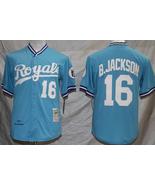 Royals #16 Bo Jackson Jersey Old Style Uniform Sky Blue - £35.66 GBP