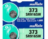 Murata 373 Battery SR916SW 1.55V Silver Oxide Watch Button Cell (10 Batt... - £2.98 GBP+