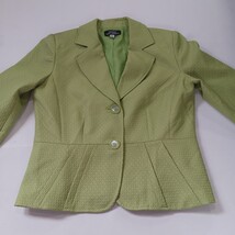 Giorgio Sant’Angelo Women's Green 2-Button Front Blazer Size 12 image 14