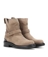 Rag &amp; Bone Ashford Moto Boot, Stone Waxy Leather Boots Shoes, 37.5 or 7.... - £228.64 GBP