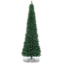 PVC Artificial Slim Pencil Christmas Tree-7 Feet - Color: Green - Size: 7 ft - $102.01