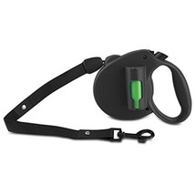 PAW Bio 16FT Retractable Pet Dog 110LB Leash with Green Pick-up Bags, Black - £13.29 GBP