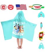 Official Bluey Hooded Towel - 100% Cotton, Fun Design for Kids 22x51 - $55.93 CAD