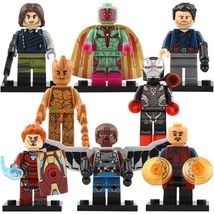 8pcs Avengers Infinity War Tony Stark Vision Bucky Falcon Groot Minifigures - £13.58 GBP