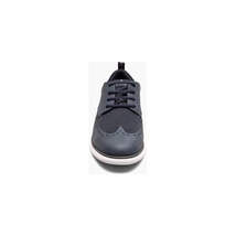 Nunn Bush Stance Knit Wingtip Oxford Walking Shoes Navy Multi 85072-492 image 8