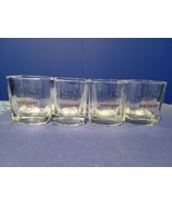 Jack Daniels Whiskey Old No. 7 Square Rocks Glass Heavy Thick Used lot of 4 - £23.42 GBP