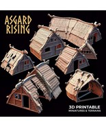 3D Printed Asgard Rising Viking Village Modular Set 28mm - 32mm Ragnarok... - $41.99+