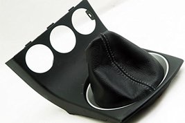 DSV Fits 2003-2008 Nissan 350Z Real Black Leather Manual Shift Boot with... - $19.79