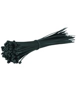 100 Black Nylon CABLE TIES 8&quot; Long x 3/16&quot; 58 pound Zip DUPONT UL66 Wire... - $17.21