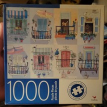 Cardnial/Spin Master “Cute Balconies” 1000 Piece Puzzle 18&quot;x24” NIB Sealed  - £15.65 GBP
