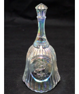 FENTON 7&quot; Iridescent Carnival Glass Bell &amp; Clapper - Columbus 500th Anni... - $536.52 MXN