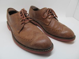 Cole Haan Nikeair Mens Brown Distressed Leather Brogue Wingtip Derbys   US 10 M - $49.00