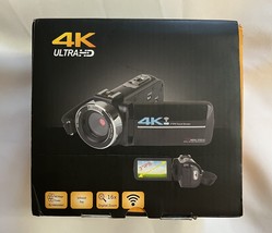 4K Camcorder Video Camera Ultra HD Wi-Fi Vlogging Camera 48.0MP 16X Digital Zoom - $149.95