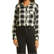 Rails Hunter Plaid Button Up Shirt, Long Sleeve, 90’s Black/White, Small... - £65.42 GBP