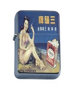 Novelty Chinese Cigarette Vintage Ad Three Cats Oil Lighter - $20.34 CAD