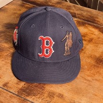 Boston Red Sox Paul Revere New Era 59Fifty Fitted Hat 7 1/2 Blue Embroidered - $24.74