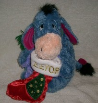 12&quot; DISNEY STORE CHRISTMAS 2001 EEYORE STUFFED ANIMAL PLUSH TOY WINNIE P... - $19.00