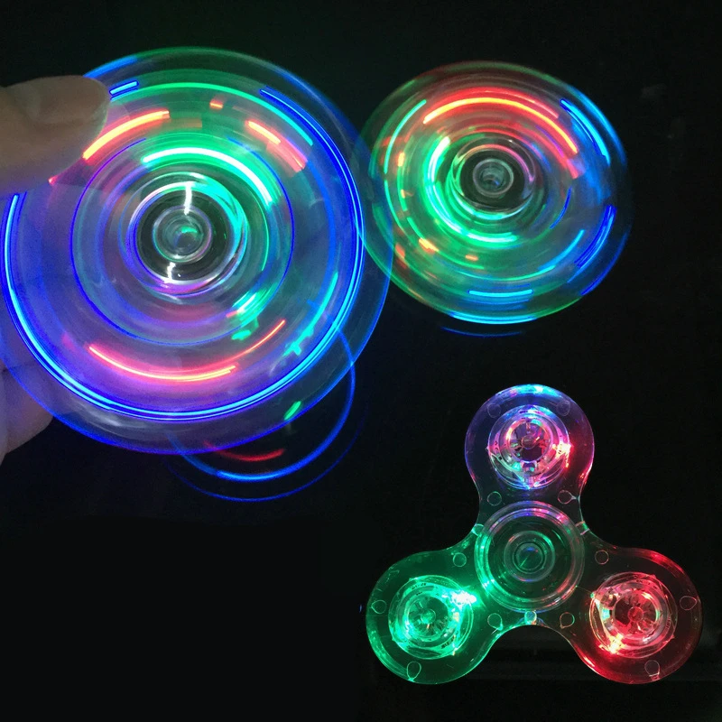 1PCs Luminous LED Light Fidget Spinner Hand Top Spinners Glow In Dark Li... - £6.30 GBP+