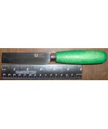 3 3/4&quot; Leather Rubber Plastic SHOE KNIFE square point wood handle R MURP... - £23.41 GBP