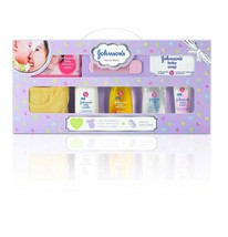 Johnson&#39;s Baby Care Collection with Organic Cotton Baby Dress  (9 Pcs Gift Set) - £27.47 GBP