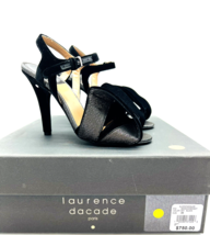 Laurence Dacade Velvet Metallic Bow Sandals - Black US 5.5M / EUR 36 - £145.86 GBP