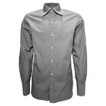 Tom Ford Button-Down Long Sleeve Shirt In Cotton Men Grey Size 16 - £206.34 GBP