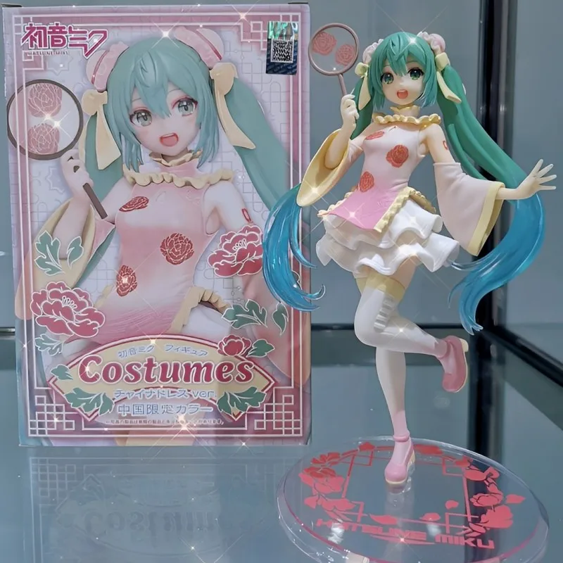 Original Taito Hatsune Miku Anime Toys Black Cheongsam Toys Figure Ornam... - £64.07 GBP+