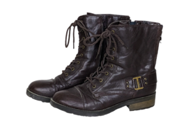 White Mountain Frontier Boots 8 1/2M Brown Low/Mid Calf Zippers Buckles - £25.54 GBP