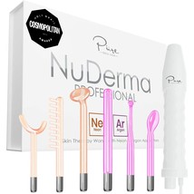NuDerma Professional Skin Therapy Wand - Portable Skin Therapy Machine 6 Wands - £57.85 GBP