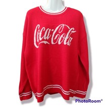 Coca Cola Red And White Knit Sweater Sz 2X - £31.64 GBP