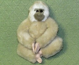 1998 Monkey Vintage 8&quot; K&amp;M Plush Chimp Furry Cream Stuffed Animal Sticky Hands - £7.43 GBP
