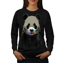 Wellcoda Cute Panda Sweets Animal Womens Sweatshirt, Wild Casual Pullover Jumper - £22.86 GBP+