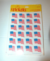 Vintage 1987 Hallmark Cards Stickers 4 Sheets New In Pack Scrapbooking USA Flags - £19.65 GBP