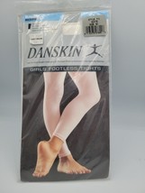 Danskin Girls Size S/I (4-7) White Footless Tights 712 Ultra Soft Microfiber Nwt - £5.11 GBP