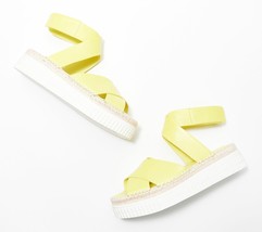 Franco Sarto Leather Crossband Sandals - Brock   10 M - £38.75 GBP