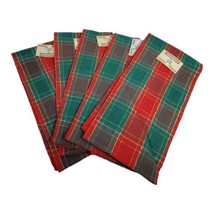 Better Home Kitchen Classics Red and Green Plaid Napkins - Set of 4 + 1 extra - £22.17 GBP