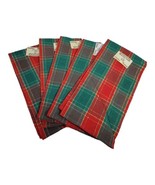 Better Home Kitchen Classics Red and Green Plaid Napkins - Set of 4 + 1 ... - £22.15 GBP