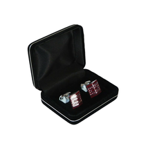 Mens Cufflinks by Vitorofolo for French Cuff Shirt V39-1 silver Plated,Stoned image 3