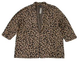 NWT J.Crew Sophie in Heather Acorn Leopard Open-Front Sweater Blazer XL $138 - £64.70 GBP