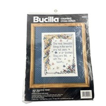 Bucilla Counted Cross Stitch Most Beautiful Things Kit 40254 9x12&quot; by Di... - £15.11 GBP