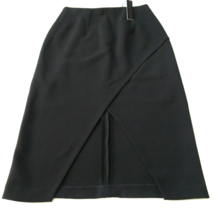 NWT Alice + Olivia Denby in Black Wrap Crossover Ponte Pencil Skirt 4 $250 - £41.47 GBP