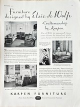 KARPEN FURNITURE - 1931 Vintage Print Ad - Designed by Elsie de Wolfe - ... - $12.90