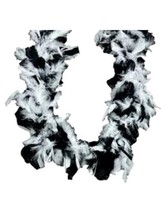 Black and White 45 gm 2 yds Chandelle Feather Boa - $6.92