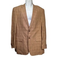 pronto moda Elite bamboo windowpane blazer mens Size 42R - $54.44