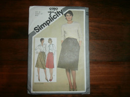 Simplicity 9789 Size 10 Misses&#39; Slim-Fitting Skirts - $12.86
